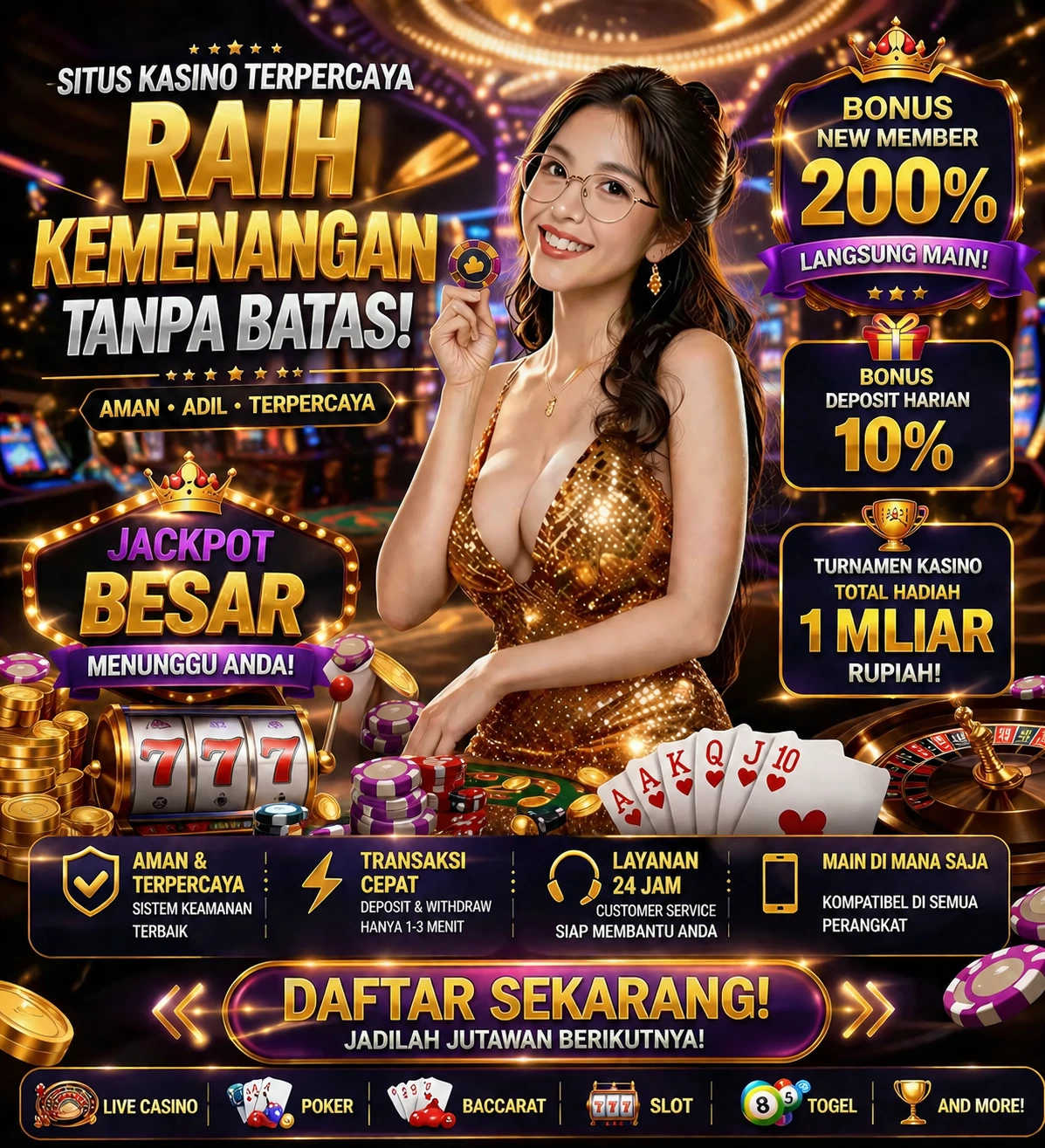 Roleta e blackjack 85k